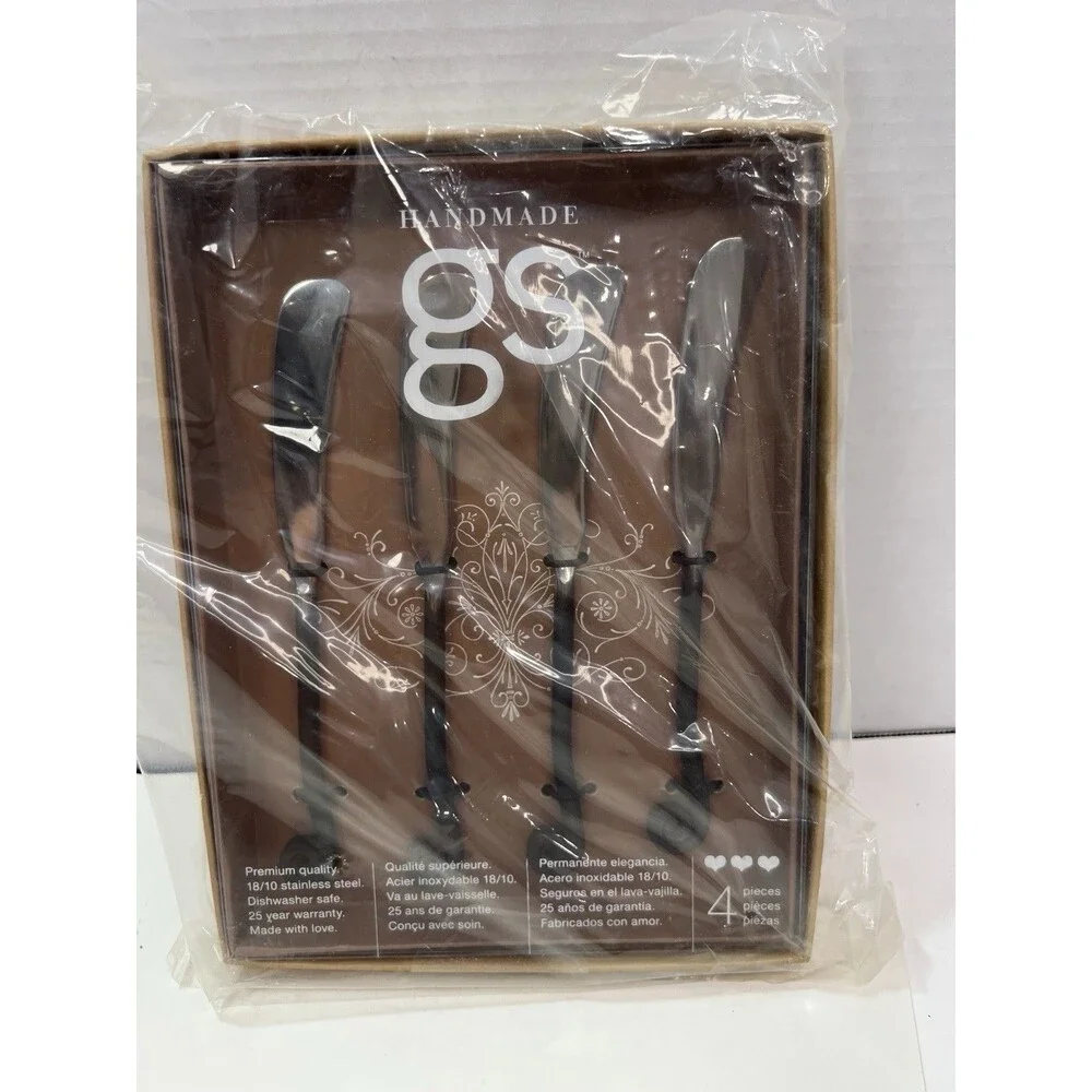 4 Gourmet Settings Treble Clef Teaspoons Stainless Steel Coil Handle New In Box